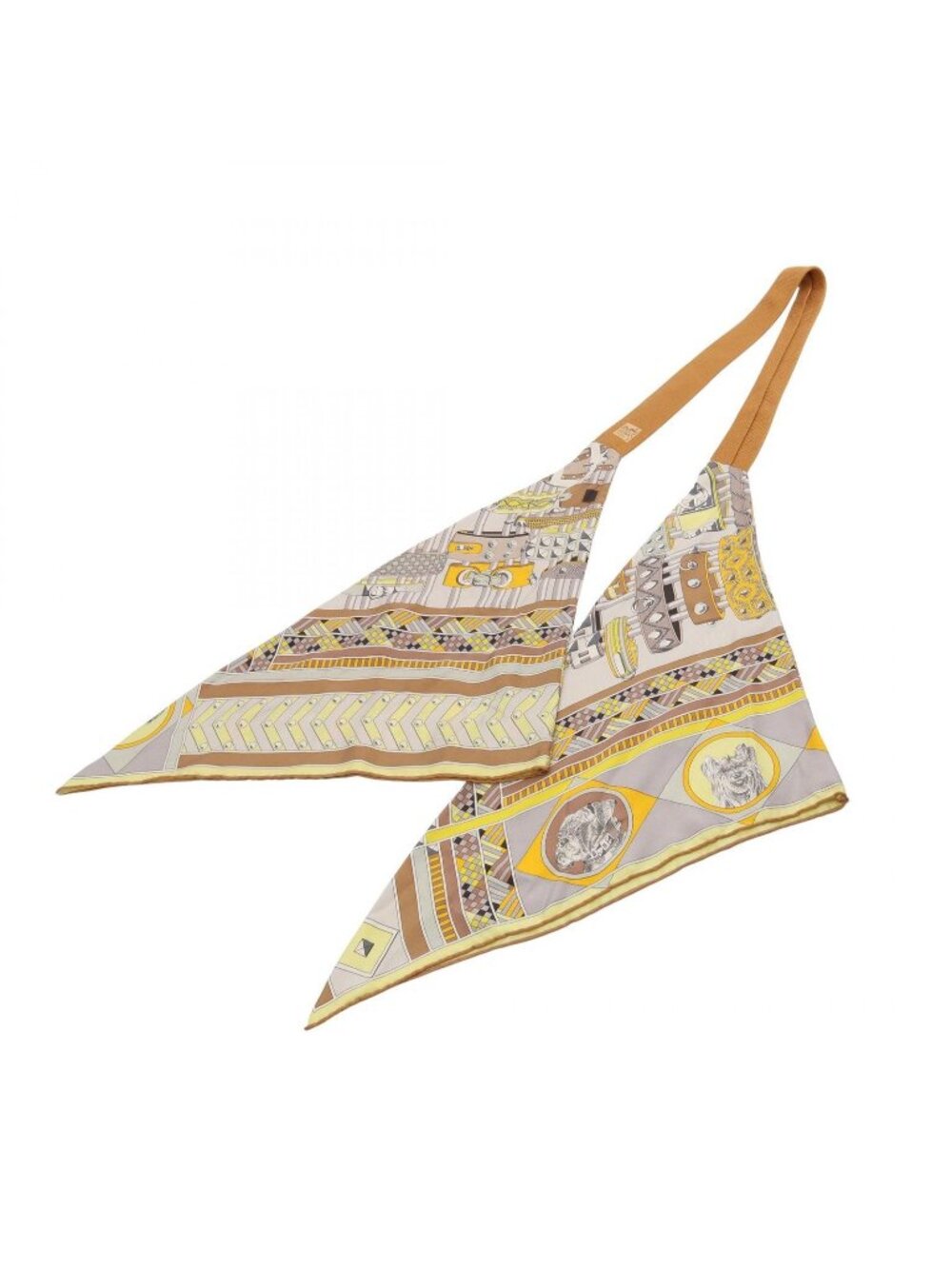 Hermes Scarf Petit H Colliers Et Chiens Silk Tie